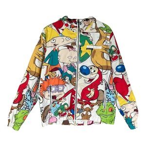 Nickelodeon x Members Only 90s Cartoon Windbreaker Rugrats Hey Arnold Jacket M